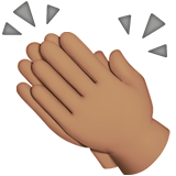 Applaudissements (peau légèrement mate)