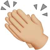 Applaudissements (peau moyennement claire)