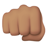 Poing De Face (peau légèrement mate)