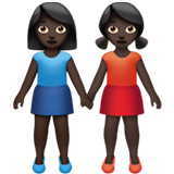 Deux Femmes Se Tenant La Main (peau foncée)
