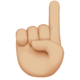 Index Pointant Vers Le Haut (peau moyennement claire)