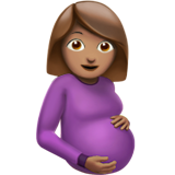 Femme Enceinte (peau légèrement mate)