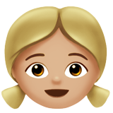 Fille (peau moyennement claire)