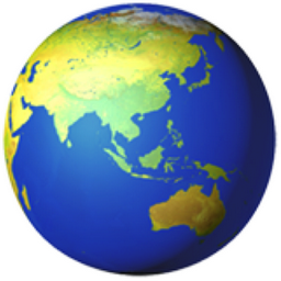 Globe Tourné Sur L’Asie Et L’Australie