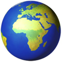 Globe Tourné Sur L’Afrique Et L’Europe
