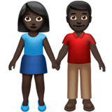 Femme Et Homme Se Tenant La Main (peau foncée)