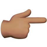 Main Avec Index Pointant à Droite (peau légèrement mate)