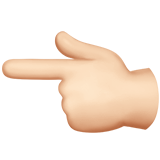 Main Avec Index Pointant à Gauche (peau claire)