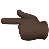 Main Avec Index Pointant à Gauche (peau foncée)