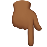 Main Avec Index Pointant Vers Le Bas (peau mate)