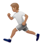 Femme Qui Court (peau légèrement mate)