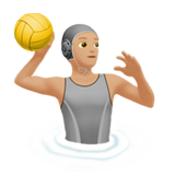 Joueuse De Water-polo (peau moyennement claire)