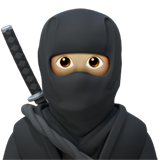 Ninja (peau moyennement claire)