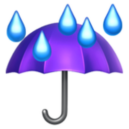 Parapluie Avec Gouttes De Pluie