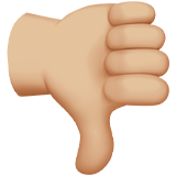 Pouce Vers Le Bas (peau moyennement claire)